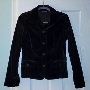 Dark brown velvet blazer